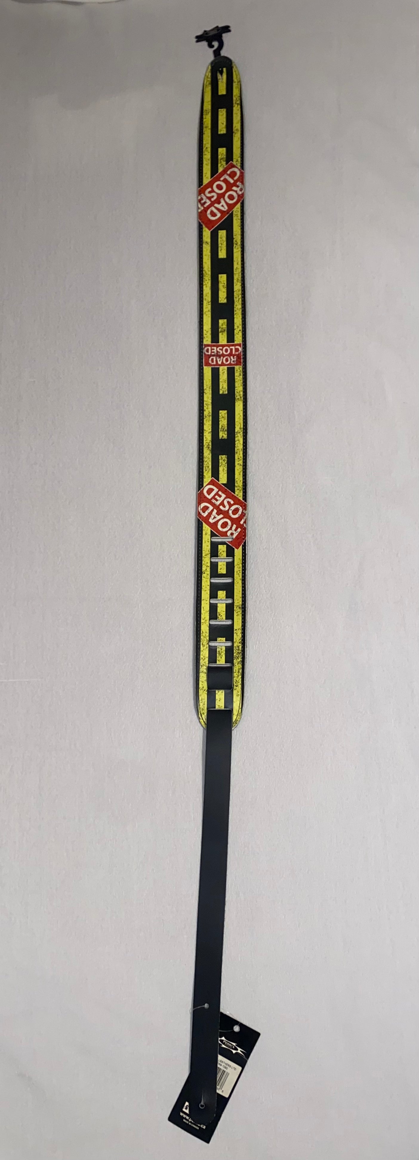 Vintage black and yellow leather strap