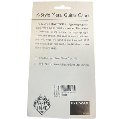 Capodastre pour Guitare Classique - Fire Stone K-Style Metal