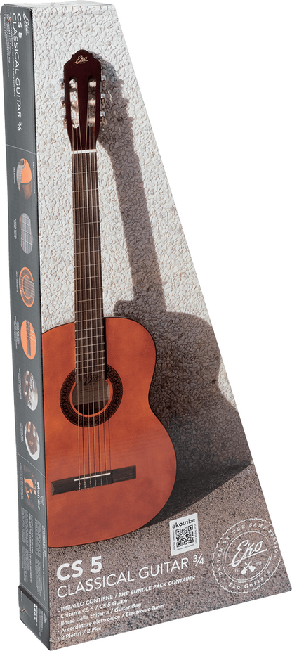 Pack guitare classique 3/4 EKO CS-5 pour enfant débutant